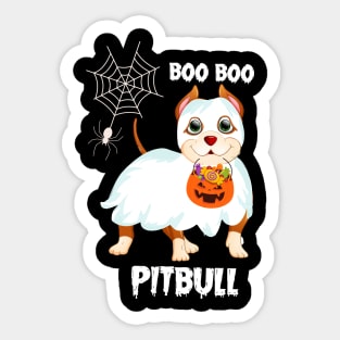 Boo Boo Pitbull Halloween T-shirts Sticker